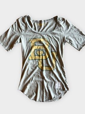 Vintage Distant Replays Baylor University Graphic Tee Gray XS